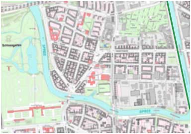 Kartenausschnitt Kamminer Strasse